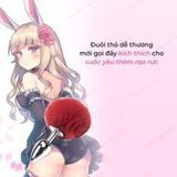 Phích cắm hậu môn inox đuôi thỏ đỏ quyến rũ Bunny Red