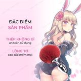 Phích cắm hậu môn inox đuôi thỏ đỏ quyến rũ Bunny Red