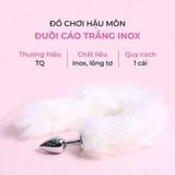 Phích cắm hậu môn inox đuôi cáo trắng White Fox