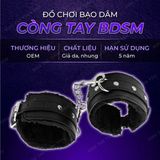 Còng tay chất liệu da cao cấp BDSM Black