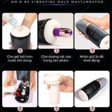 (Có Video) Âm đạo giả tự động Mr.B B3 5 chế độ rung có âm thanh gai mềm dùng pin sạc