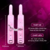 Còng tay chất liệu da cao cấp BDSM Pink