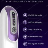 (Có Video) Âm đạo giả Leten Thrusting Masturbation 7 chế độ rung tỏa nhiệt làm ấm có tiếng rên pin sạc
