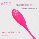 (Có Video)Trứng rung LEVETT 16 chế độ rung điều khiển từ xa dùng pin sạc