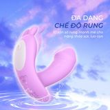 (Có video)Trứng rung Leten Butterfly Vibrator 10 chế độ rung tạo nhiệt có đầu bùi pin sạc màu tím
