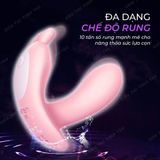 (Có video)Trứng rung Leten Butterfly Vibrator 10 chế độ rung tạo nhiệt pin sạc màu hồng