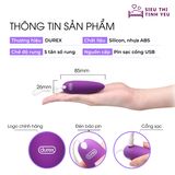 ( CÓ VIDEO ) Trứng rung Durex R-Vibrating Bullet 5 chế độ rung pin sạc