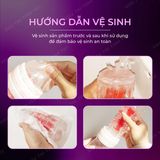 Cốc Âm đạo giả cầm tay trong suốt mềm mại Masturbator Red cao cấp