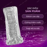 Cốc Âm đạo giả cầm tay trong suốt mềm mại Masturbator Red cao cấp