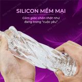 Cốc Âm đạo giả cầm tay trong suốt mềm mại Masturbator Red cao cấp