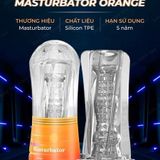 Cốc Âm đạo giả cầm tay trong suốt nhỏ gọn tiện dụng Masturbator Orange