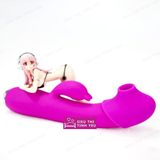 ( CÓ VIDEO ) Dương vật giả Pretty Love Regina 12 chế độ rung hút dùng pin sạc