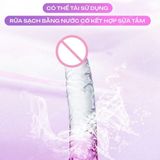 ( CÓ VIDEO ) Dương vật giả giá rẻ có đế trong suốt hồng Jiuai Pink