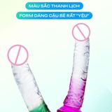 ( CÓ VIDEO ) Dương vật giả giá rẻ có đế trong suốt Xanh Jiuai Green