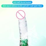 ( CÓ VIDEO ) Dương vật giả giá rẻ có đế trong suốt Xanh Jiuai Green