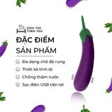 (Có video)Dương vật giả rung ngụy trang trái cá tím Wistone Aeggplant