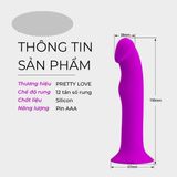 (Có video) Dương vật giả dính tường Pretty Love Murray 12 chế độ rung dùng sạc