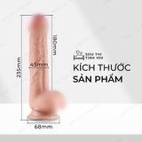 (Có video) Dương vật giả siêu mềm dính tường Lovetoy Sliding Skin Dong dài 9.0