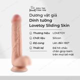 (Có video) Dương vật giả siêu mềm dính tường Lovetoy Sliding Skin Dong dài 9.0