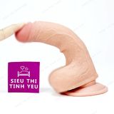 (Có video) Dương vật giả siêu mềm dính tường Lovetoy Sliding Skin dài 7.0