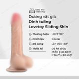 (Có video) Dương vật giả siêu mềm dính tường Lovetoy Sliding Skin dài 7.0