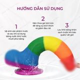 (Có video) Dương vật giả dính tường đa sắc Lovetoy Prider LGBT Style 7.5