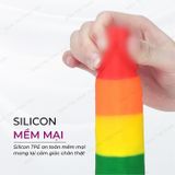 (Có video) Dương vật giả dính tường đa sắc Lovetoy Prider LGBT Style 7.5
