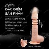 (Có video)Dương vật giả đa chế độ dùng pin dính tường Baile Thunder Up 