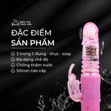 (Có video)Dương vật giả Baile Butterfly Dance đa chế độ rung thục xoay ngoáy dùng pin