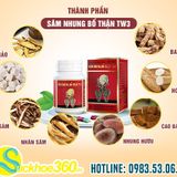 Viên uống bổ thận tráng dương tăng cường sinh lý Sâm Nhung Bổ Thận TW3 hộp 30 viên