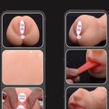 Âm đạo giả silicon hai đầu miệng và âm đạo dài 17cm