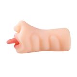 Âm đạo giả cầm tay có miệng lưỡi liếm chất liệu silicon