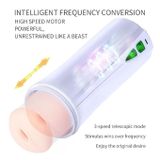 Cốc âm đạo giả silicon có rung 2 đầu cầm tay dài 19.7cm