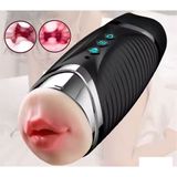 Cốc âm đạo silicon tự động 2 đầu miệng và âm đạo