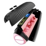 Cốc âm đạo silicon tự động 2 đầu miệng và âm đạo