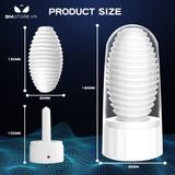 Cốc âm đạo giảm silicon xoắn ốc có chế độ sưởi ấm dùng sạc