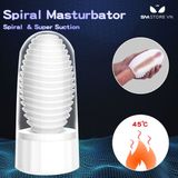 Cốc âm đạo giảm silicon xoắn ốc có chế độ sưởi ấm dùng sạc