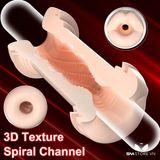 CỐC ÂM ĐẠO GIẢ silicon miệng và hậu môn dài 173mm chống nước