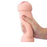 CỐC ÂM ĐẠO GIẢ silicon 2 dầu dài 21cm cầm tay không rung