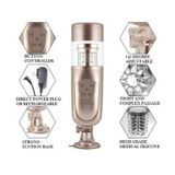 CỐC ÂM ĐẠO GIẢ gắn tường silicon đa chế độ màu vàng kim