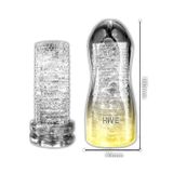 Cốc âm đạo trong suốt silicon giống âm đạo mềm dài 180mm