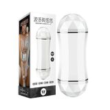 Cốc âm đạo 2 đầu silicon mềm có rung dài 210mm