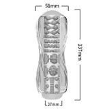 Cốc âm đạo silicon mềm dẻo trong suốt dài 13.7cm