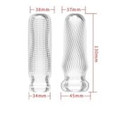 Cốc âm đạo trong suốt silicon hút chặt dài 130mm