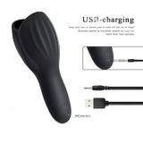 Cốc âm đạo silicon rung nhiều chế độ dài 1398mm màu đen