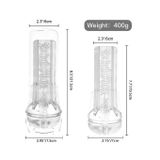 Cốc âm đạo silicon hình đèn pin màu trắng dài 215mm