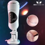 Cốc âm đạo có rung sưởi ấm dính tường màu trắng