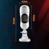 Cốc âm đạo có rung sưởi ấm dính tường màu trắng