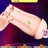 Cốc âm đạo dính tường rung dài 20cm làm bằng silicon