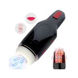 Máy âm đạo silicon tự động co thắt dài 27cm màu đen 